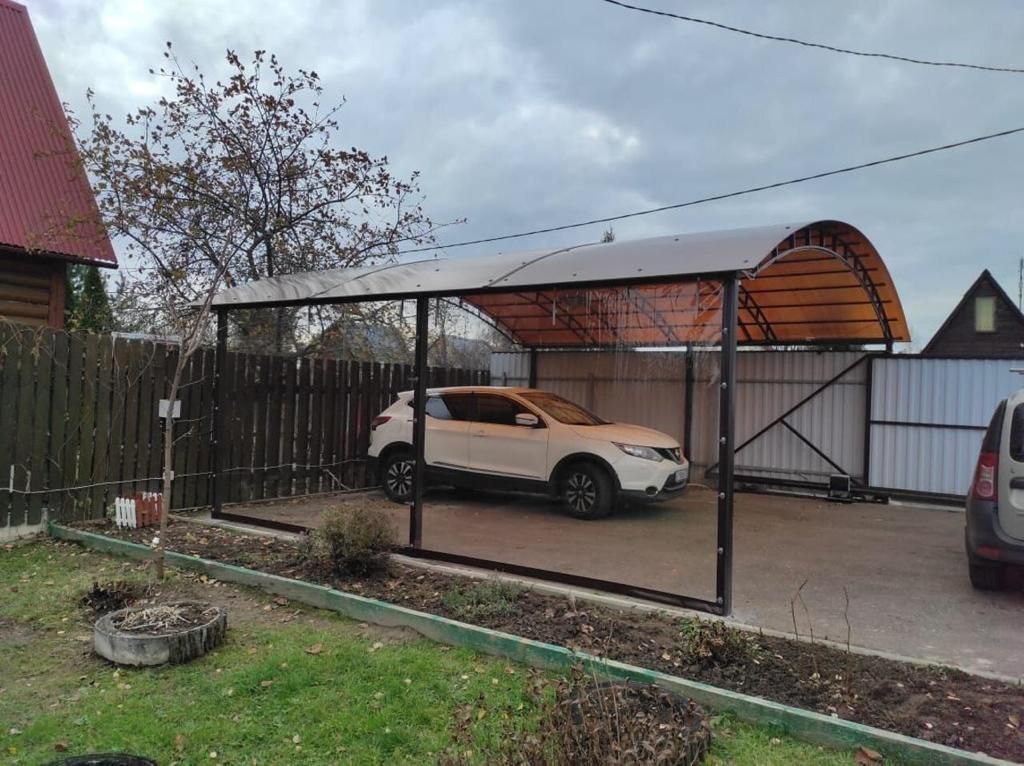 Прозрачные шторы ПВХ для навеса под автомобиль в посёлке Измайлово